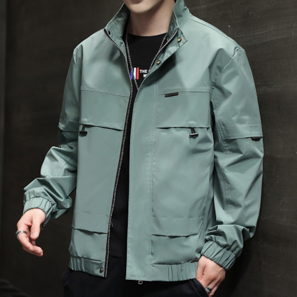 High Collar Windproof Jacket for Men