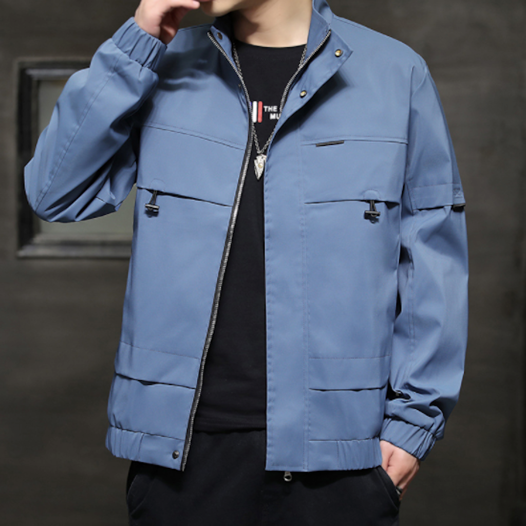 High Collar Windproof Jacket for Men