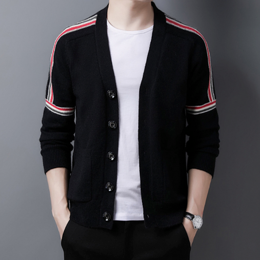 Colorful Striped Men's Cardigan