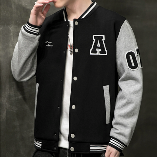 Two-Toned Men's Varsity Jacket
