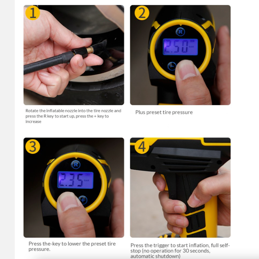 Air Pump for Inflating Tires on the Go
