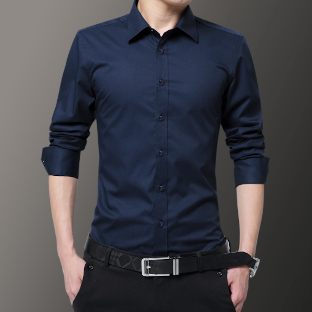 Wrinkle-Free Oxford Shirt for Men with Button Down Design