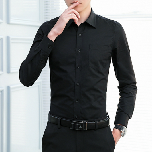 Wrinkle-Free Oxford Shirt for Men with Button Down Design