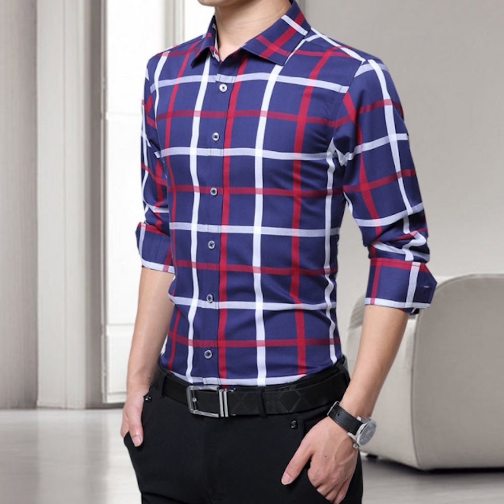 Checkered Button-Down Men's Shirt: Keeping Style Classic!