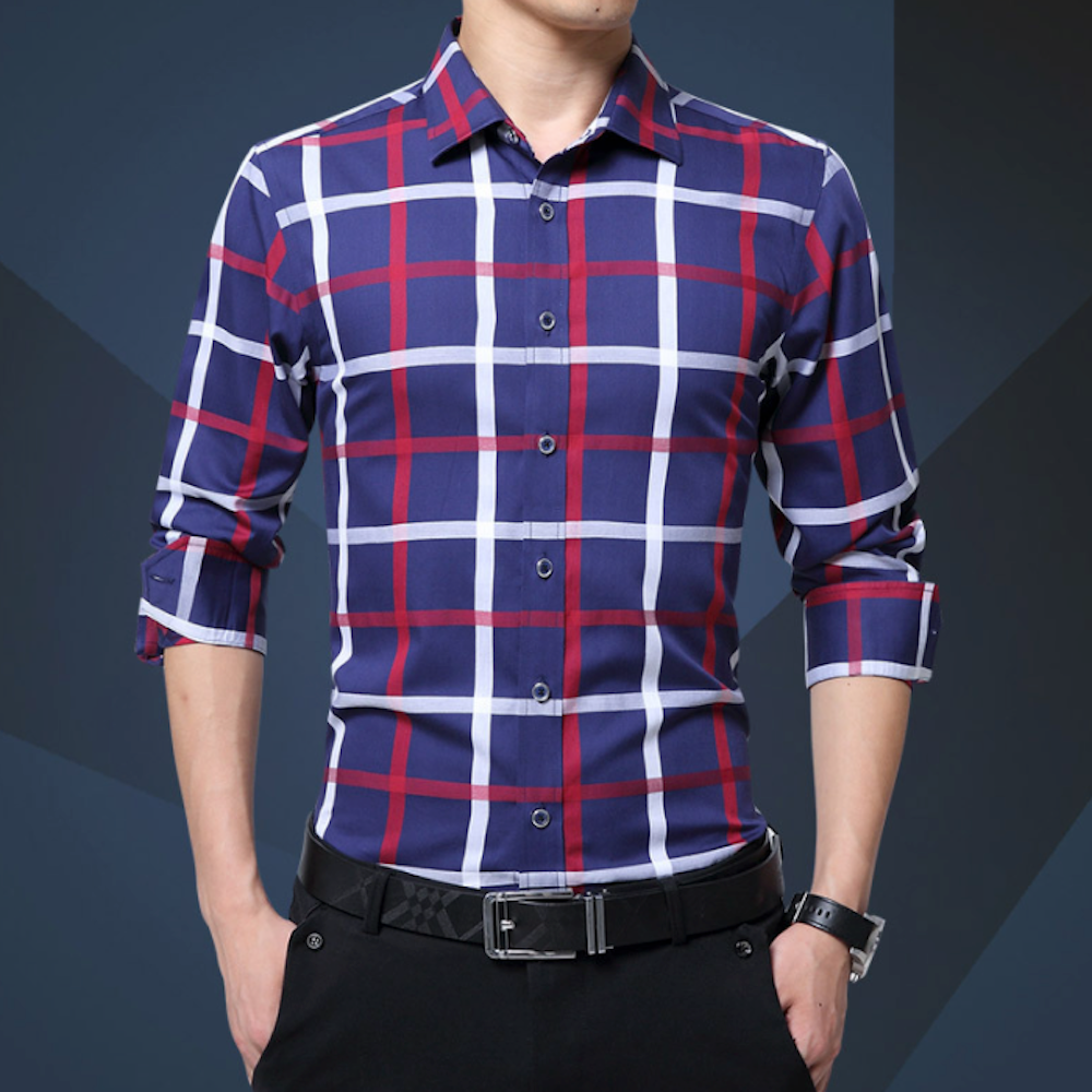 Checkered Button-Down Men's Shirt: Keeping Style Classic!