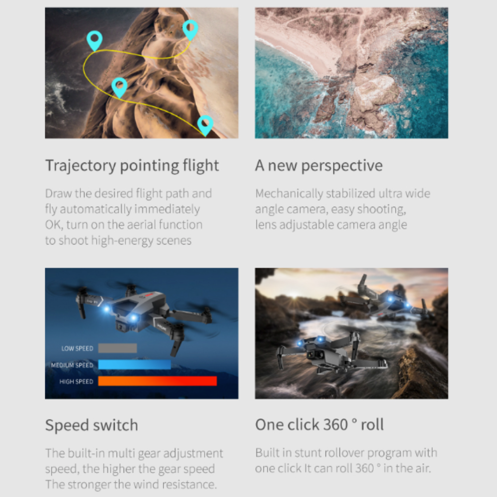 Smart Quadcopter Drone with Dual HD Cameras and Phantom X Technology