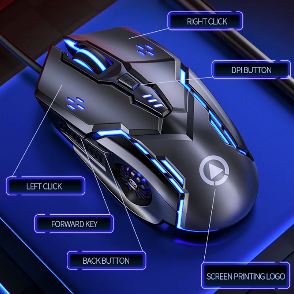 Enhanced Gaming Experience with 6 Button Dragon Mouse at 3200 DPI