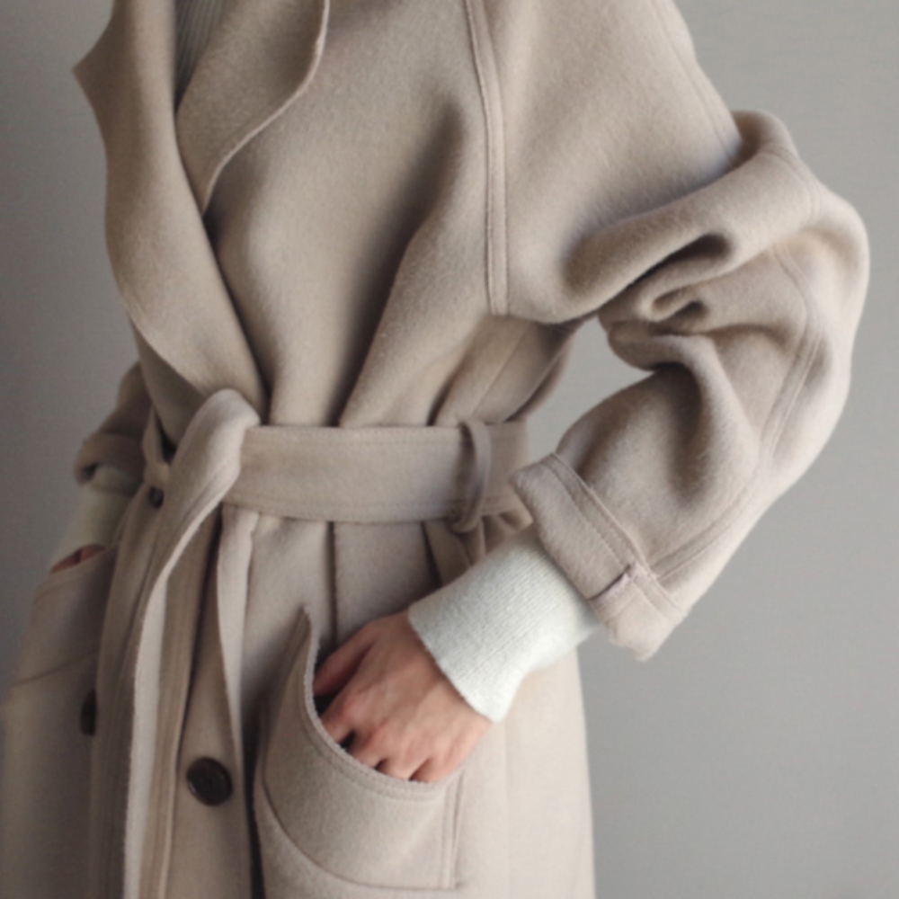 Long Belted Women's Coat
