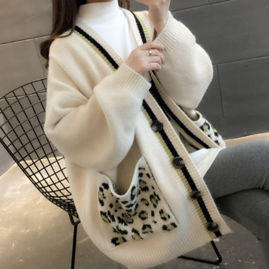 Leopard Print Women's Sweater