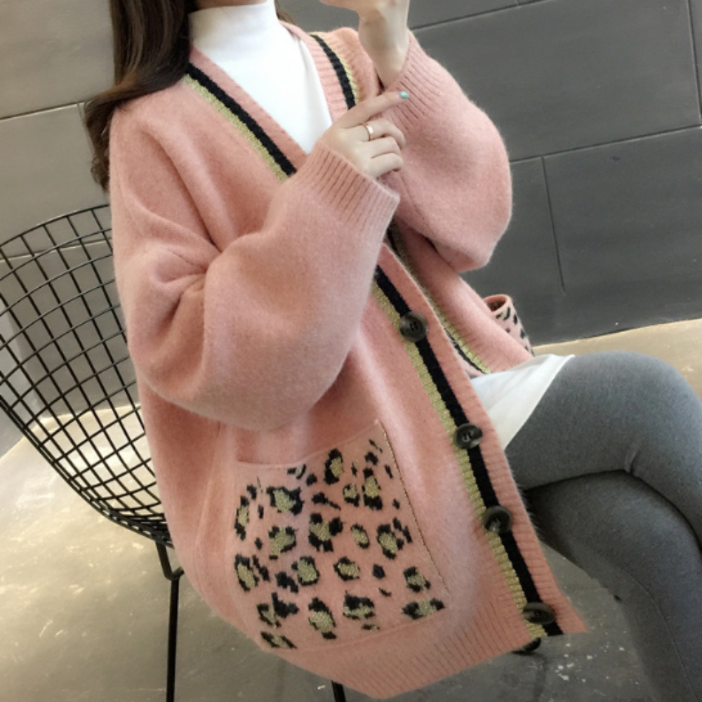 Leopard Print Women's Sweater