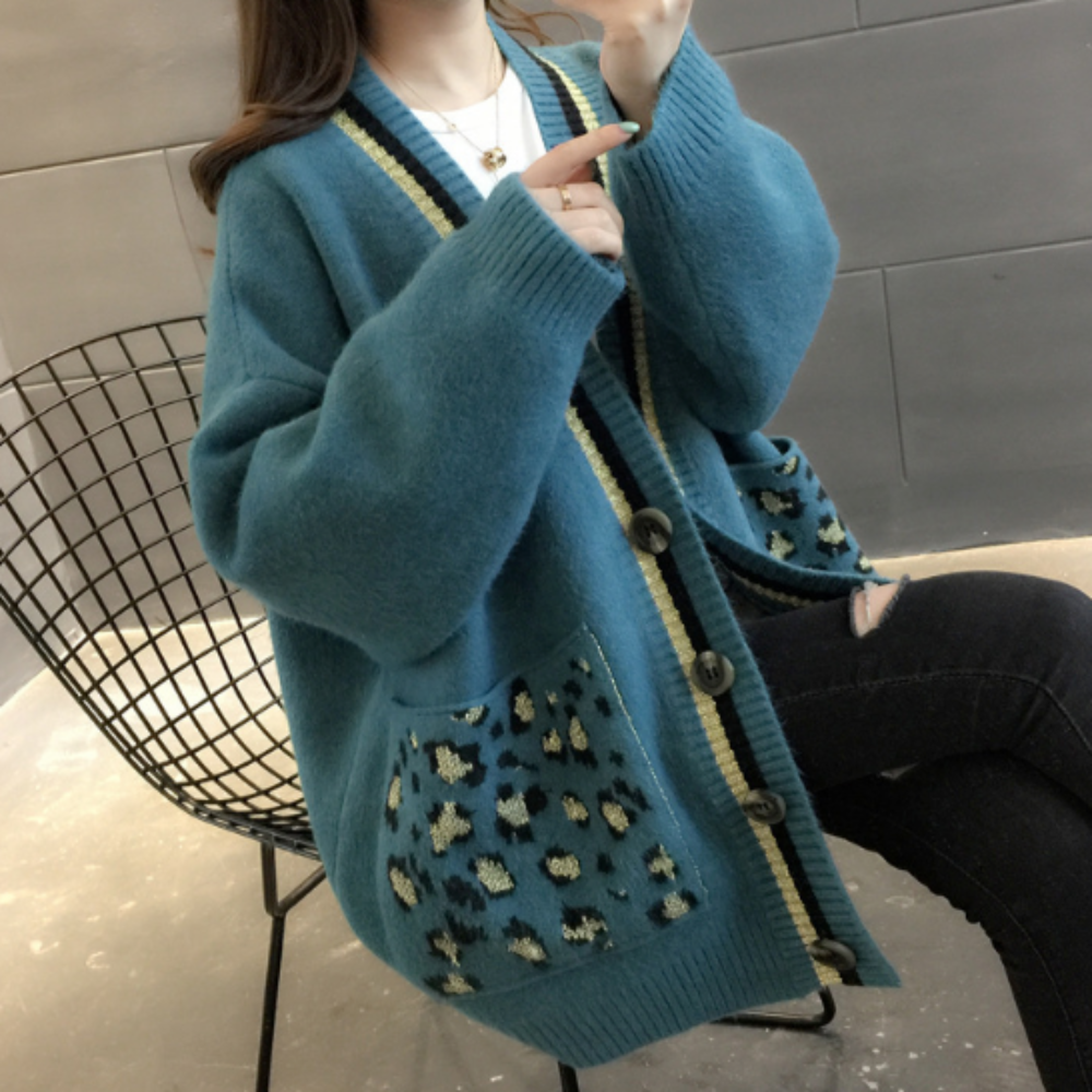 Leopard Print Women's Sweater