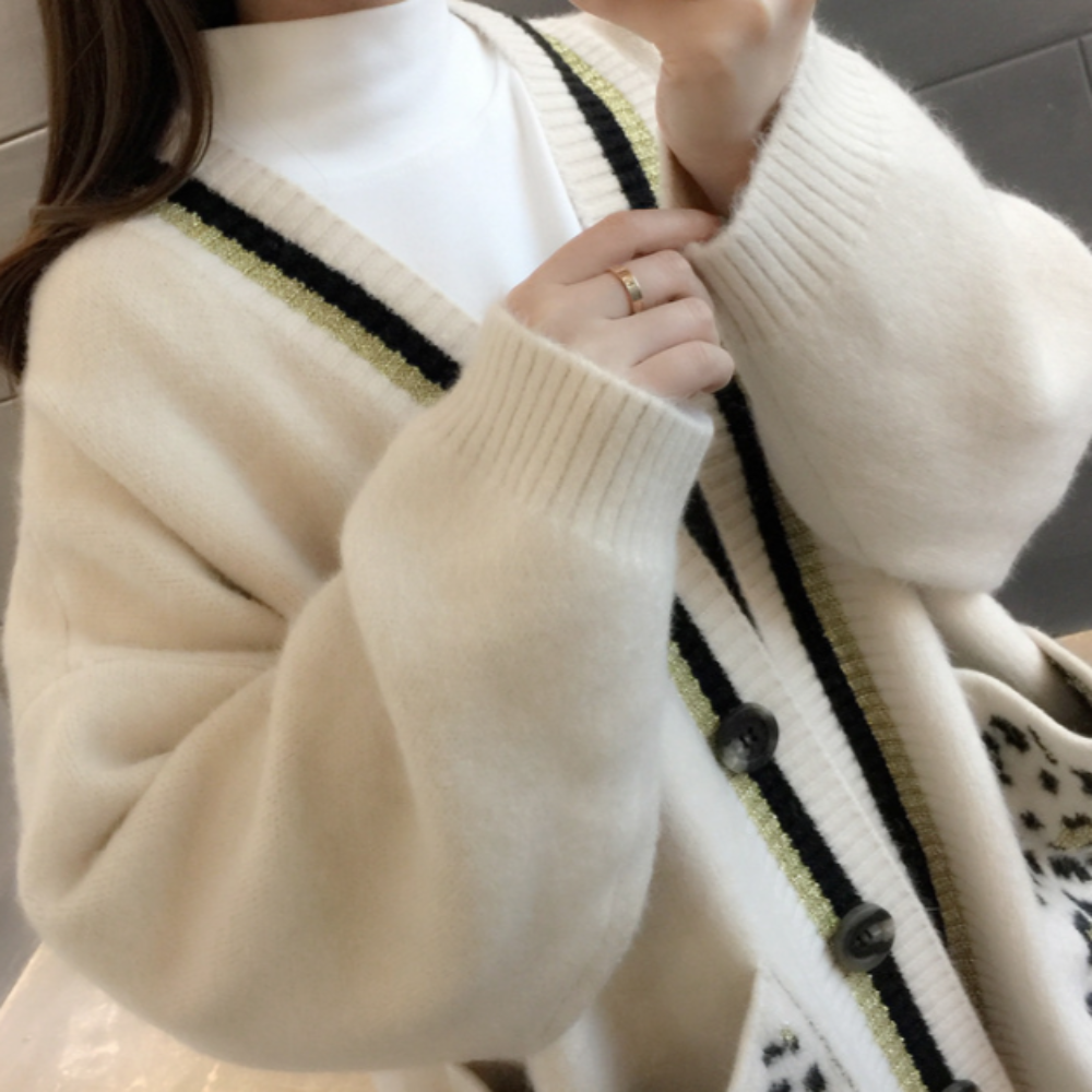 Leopard Print Women's Sweater