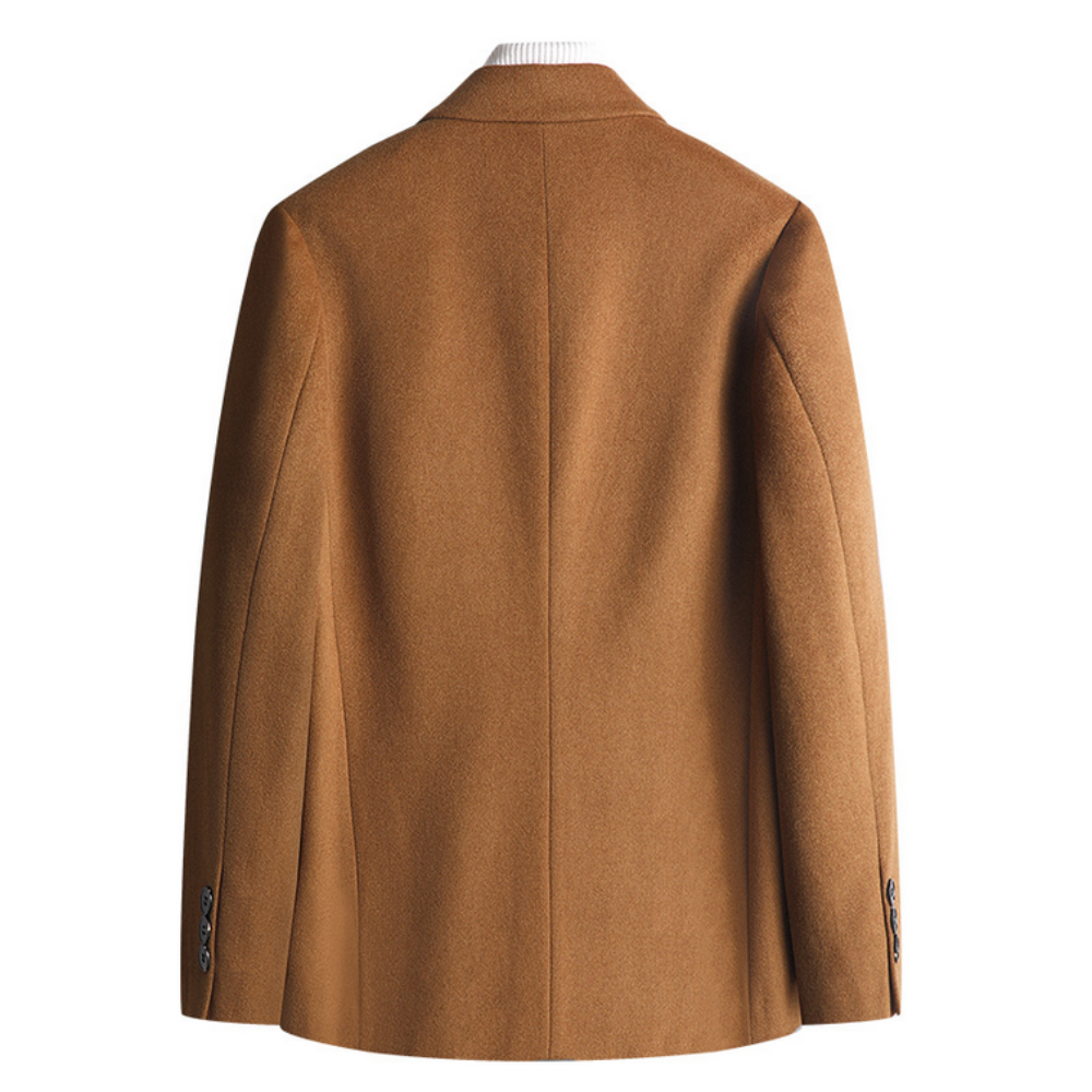 Sophisticated Single Button Wool Blend Sport Coat for Men