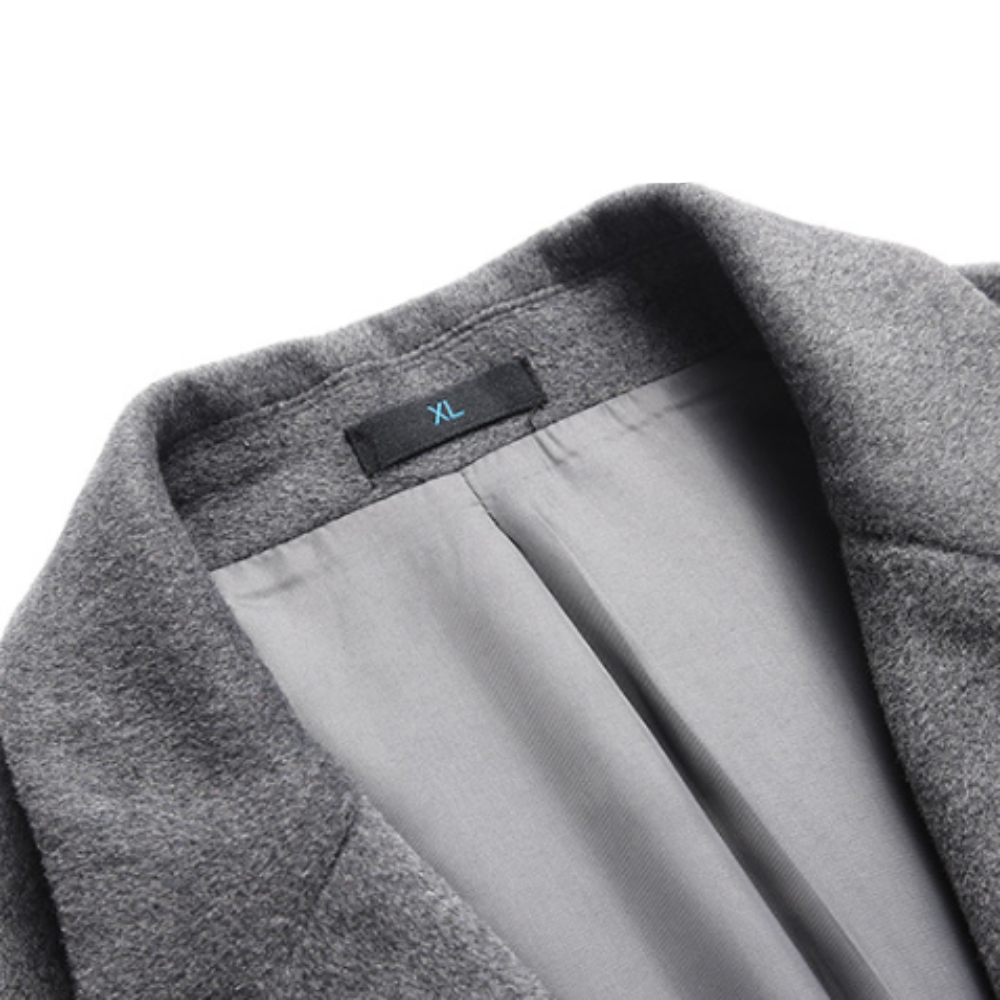 Sophisticated Single Button Wool Blend Sport Coat for Men