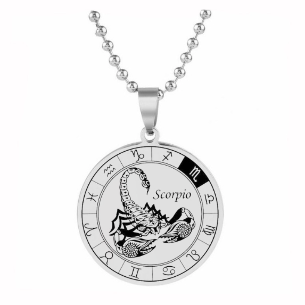 Horoscope Pendant Necklace - Unisex Round Design