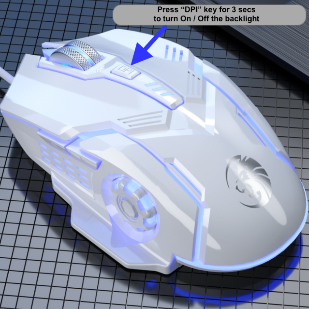 BX9 Gaming USB Wired Keyboard Mouse Set with Dragon LED Backlight