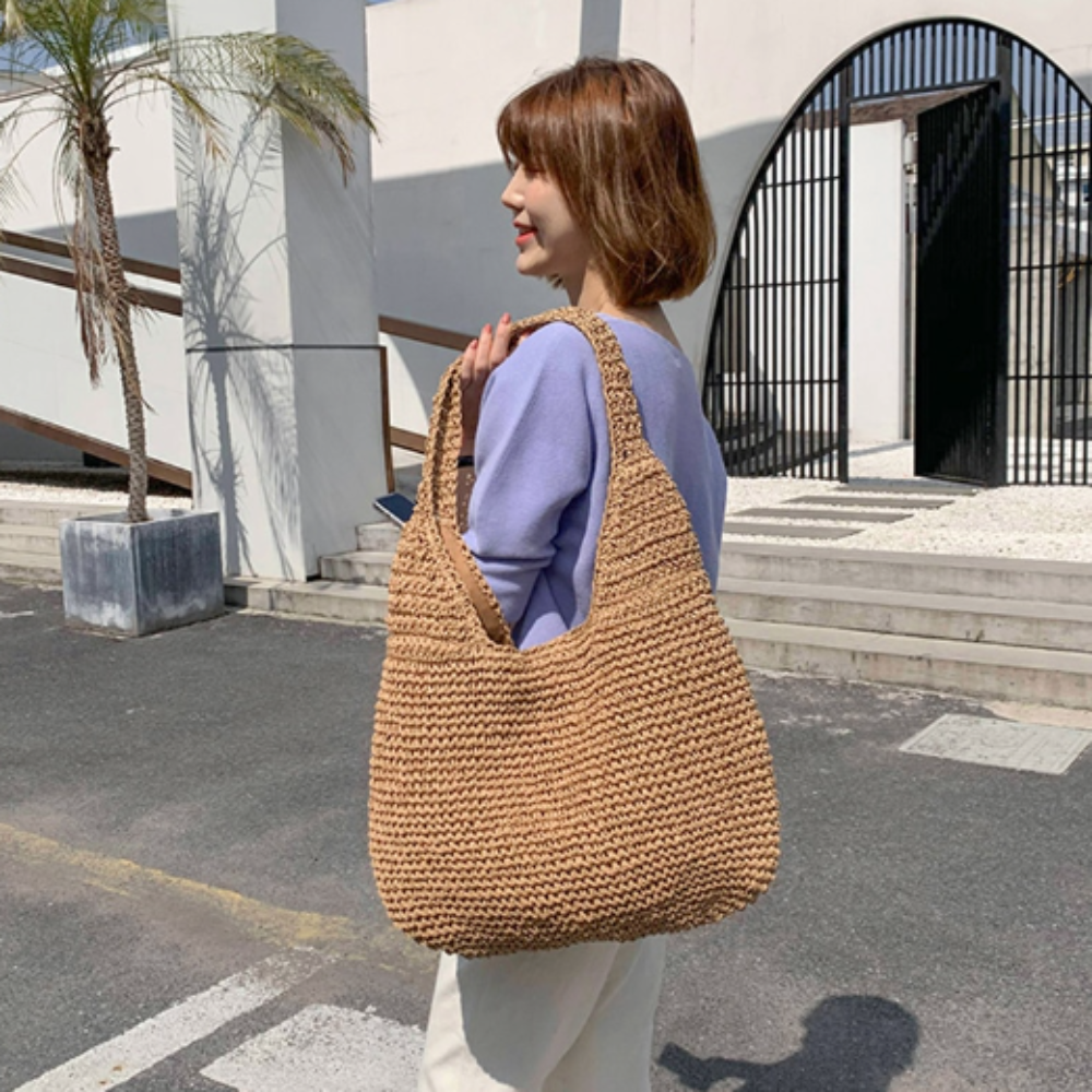 Straw Tote Bag for the Summer Season