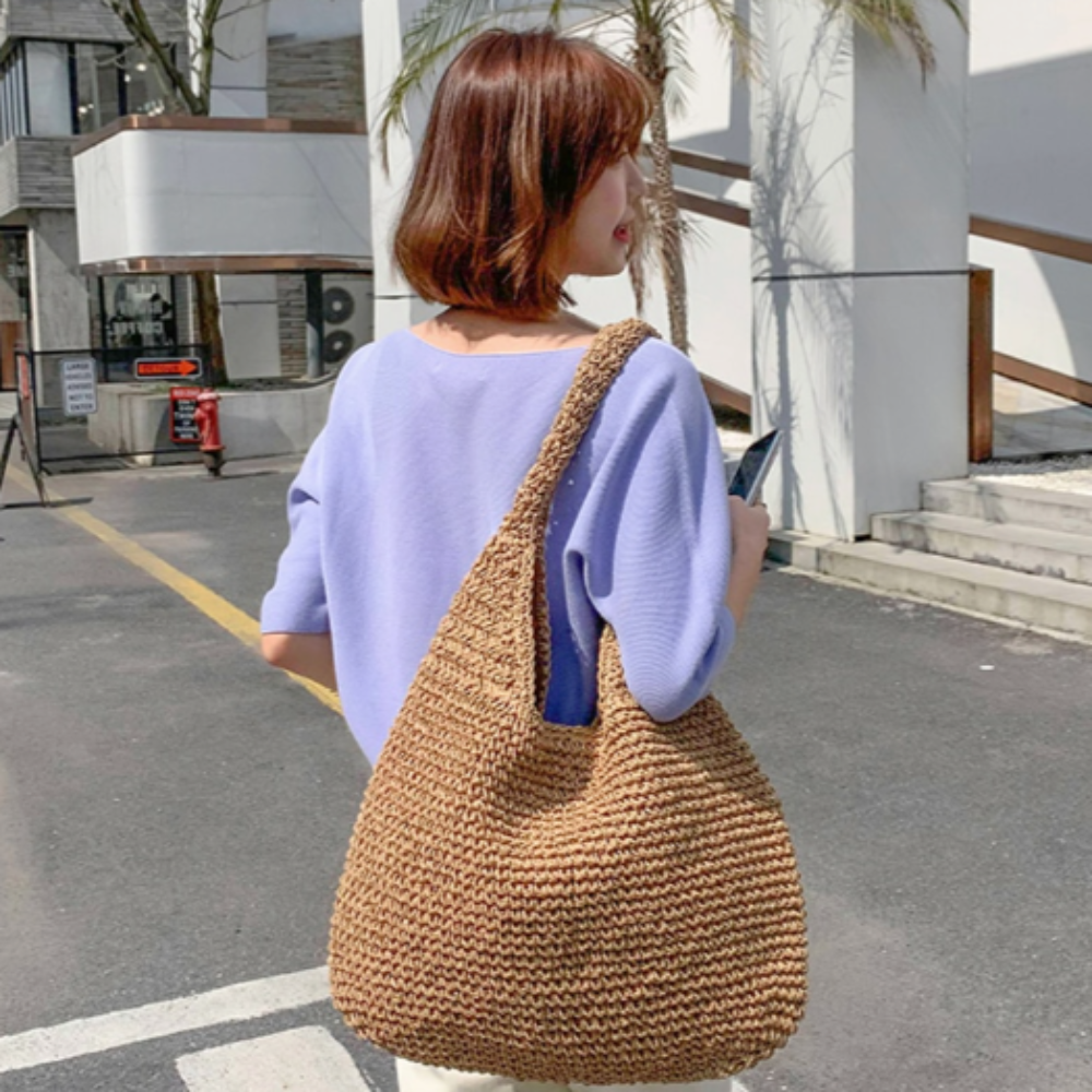 Straw Tote Bag for the Summer Season