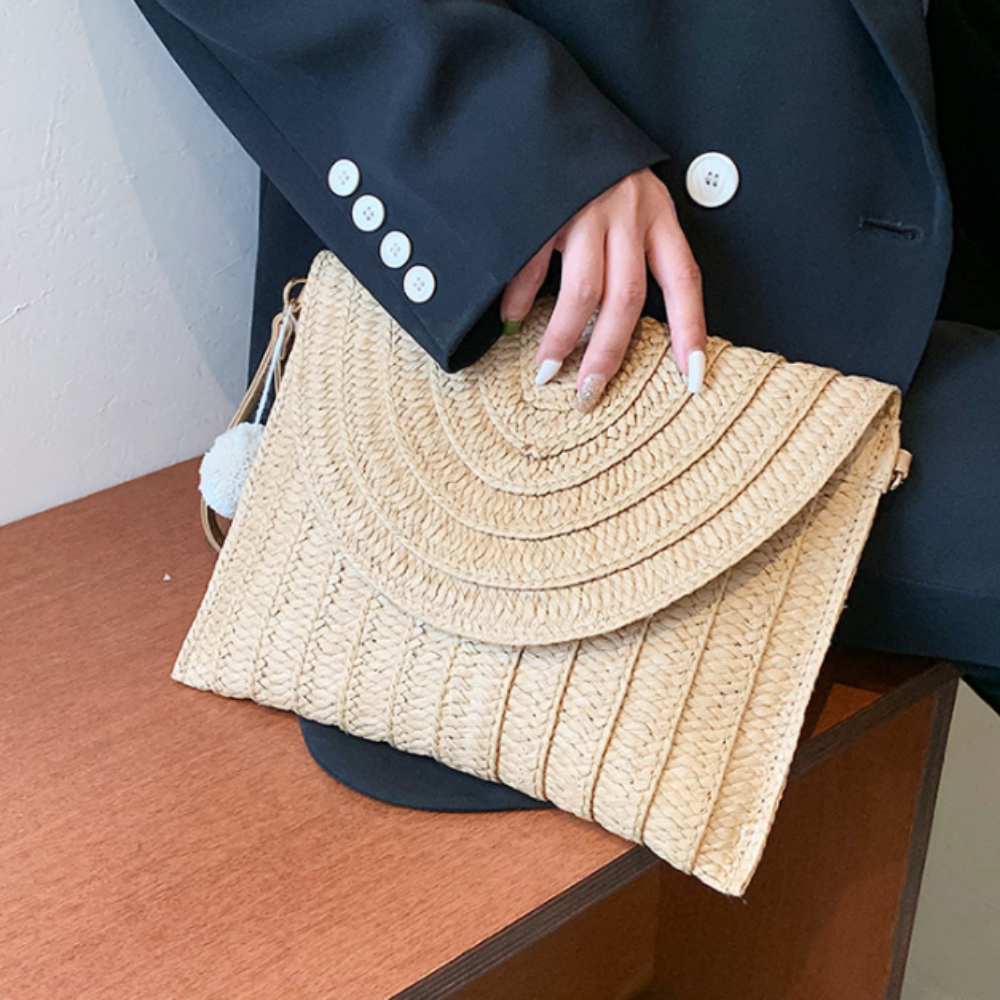 Summer Straw Crossbody Purse