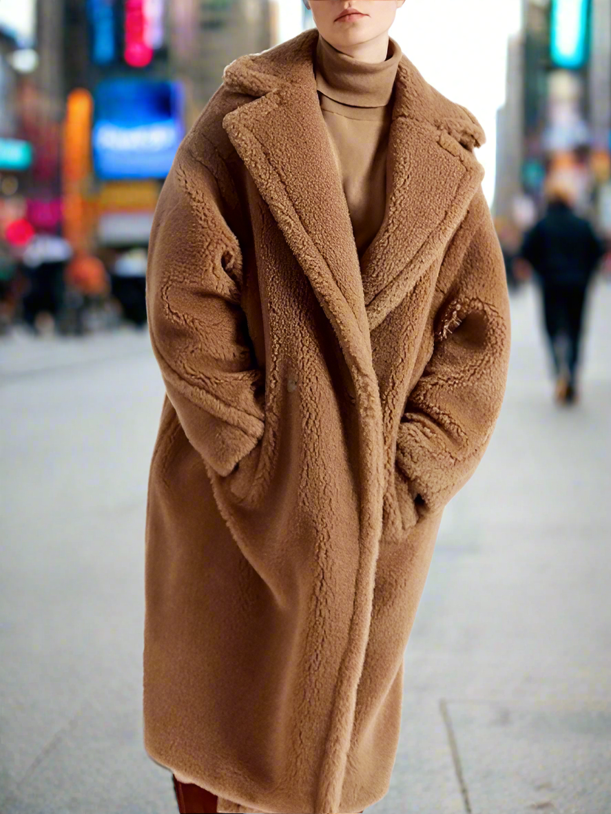 Faux Fur Teddy Overcoat for Women