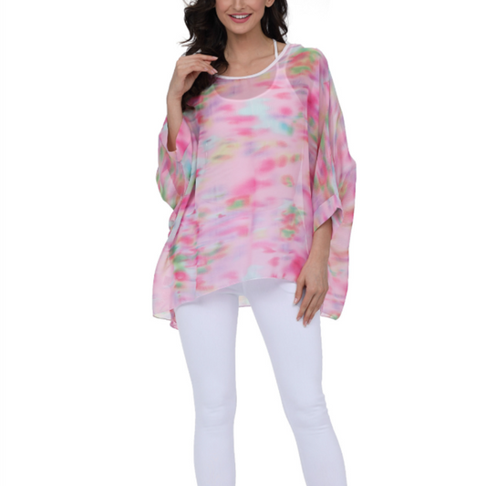 Pink Chiffon Women's Unicorn Blouse