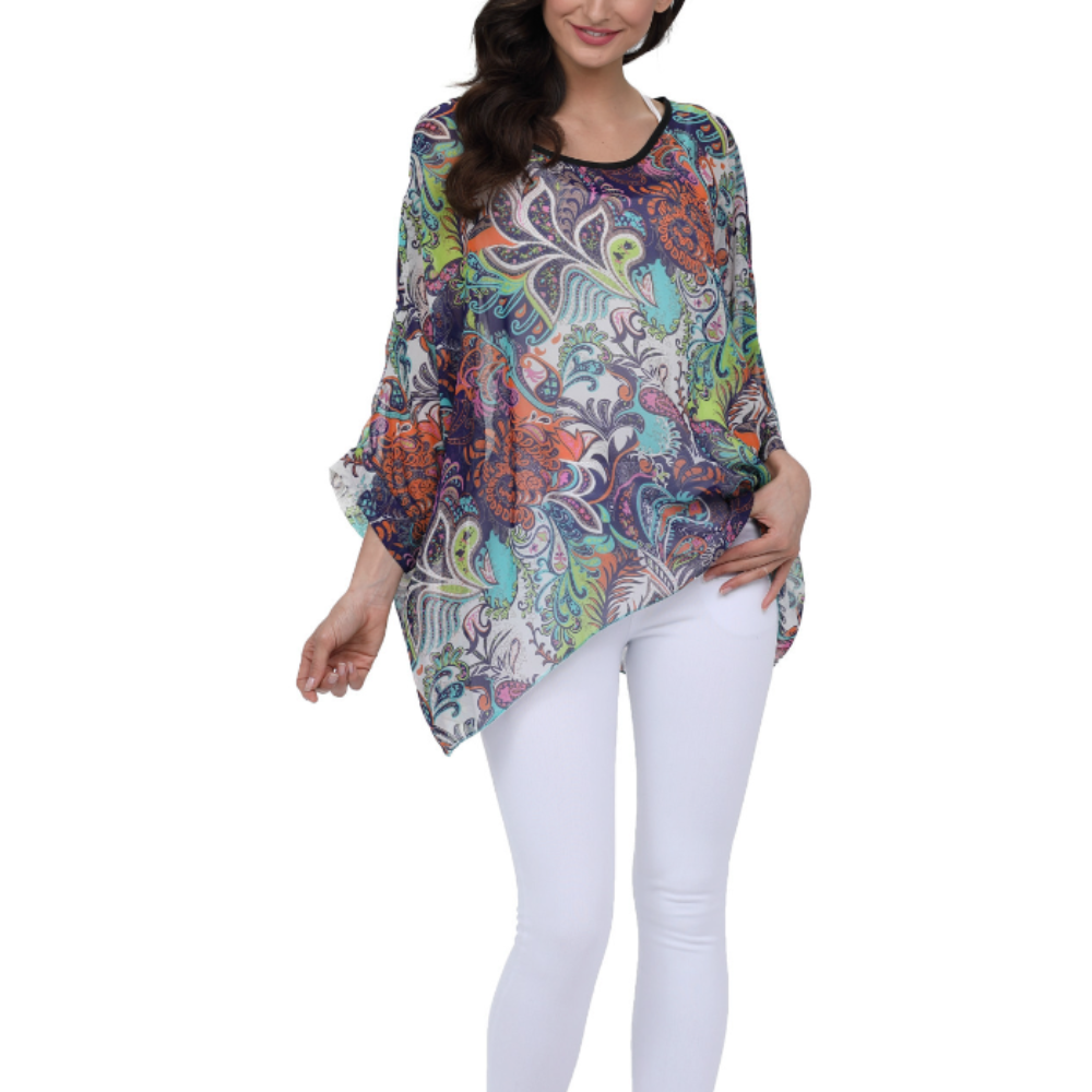 Floral Summer Tunic Top for Women