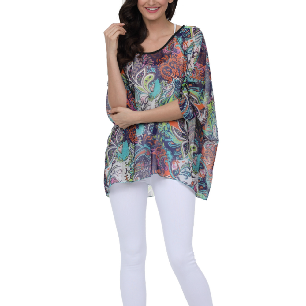 Floral Summer Tunic Top for Women