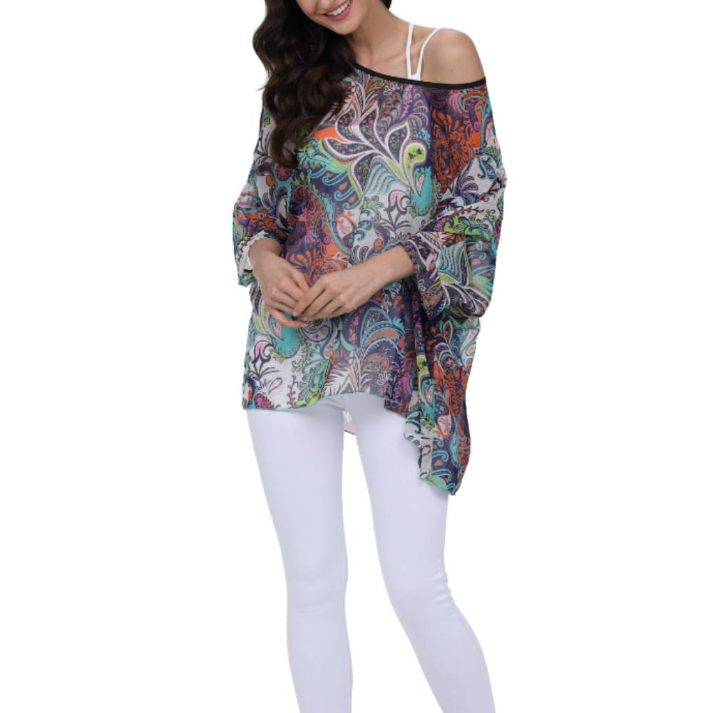 Floral Summer Tunic Top for Women
