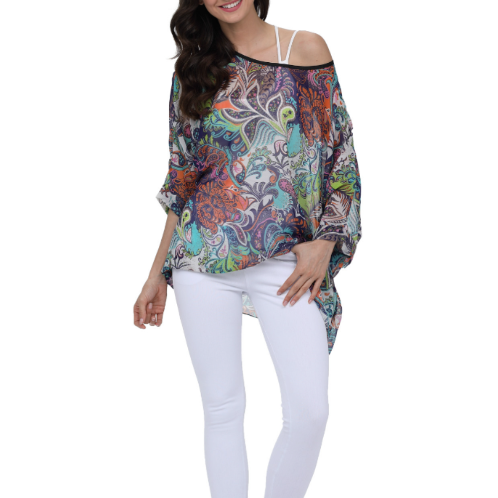 Floral Summer Tunic Top for Women
