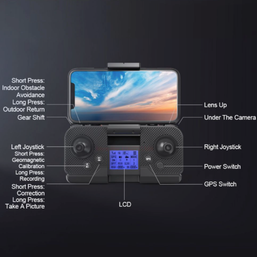 Ninja Phantom 9 PRO HD GPS Smart Drones with 4 Lenses