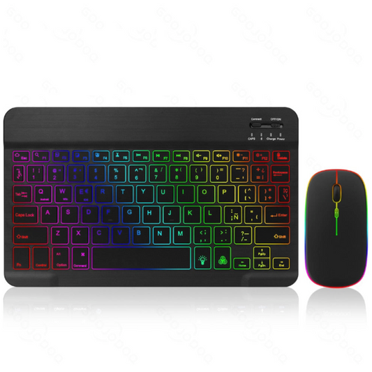 Wireless Keyboard and Mouse with RGB Lighting