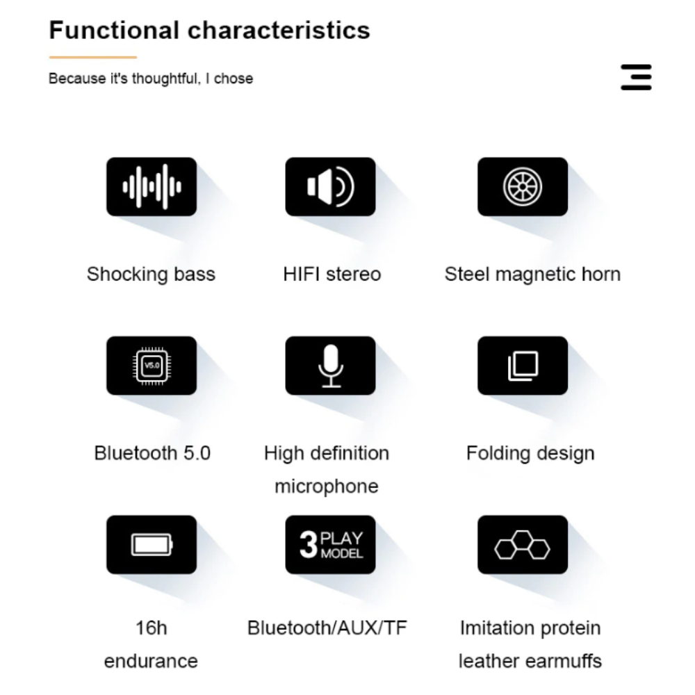 Foldable Bluetooth Headset with Dragon Design