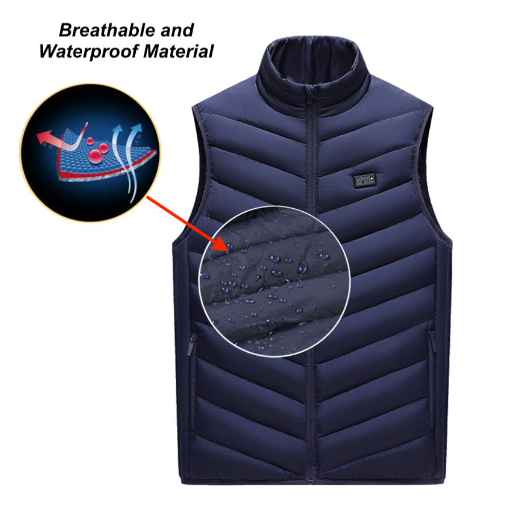 Lightweight 17-Panel Smart Heating Vest with Expanded Heating Area
