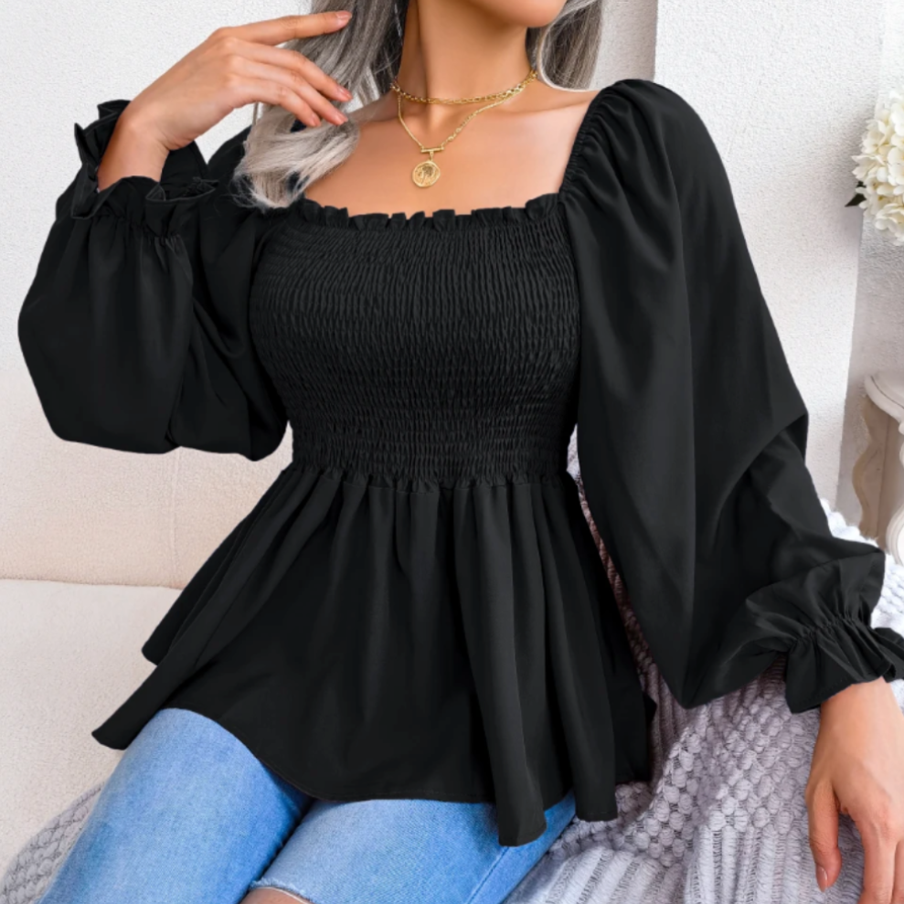 Loose-Fitting Chiffon Blouse for Women