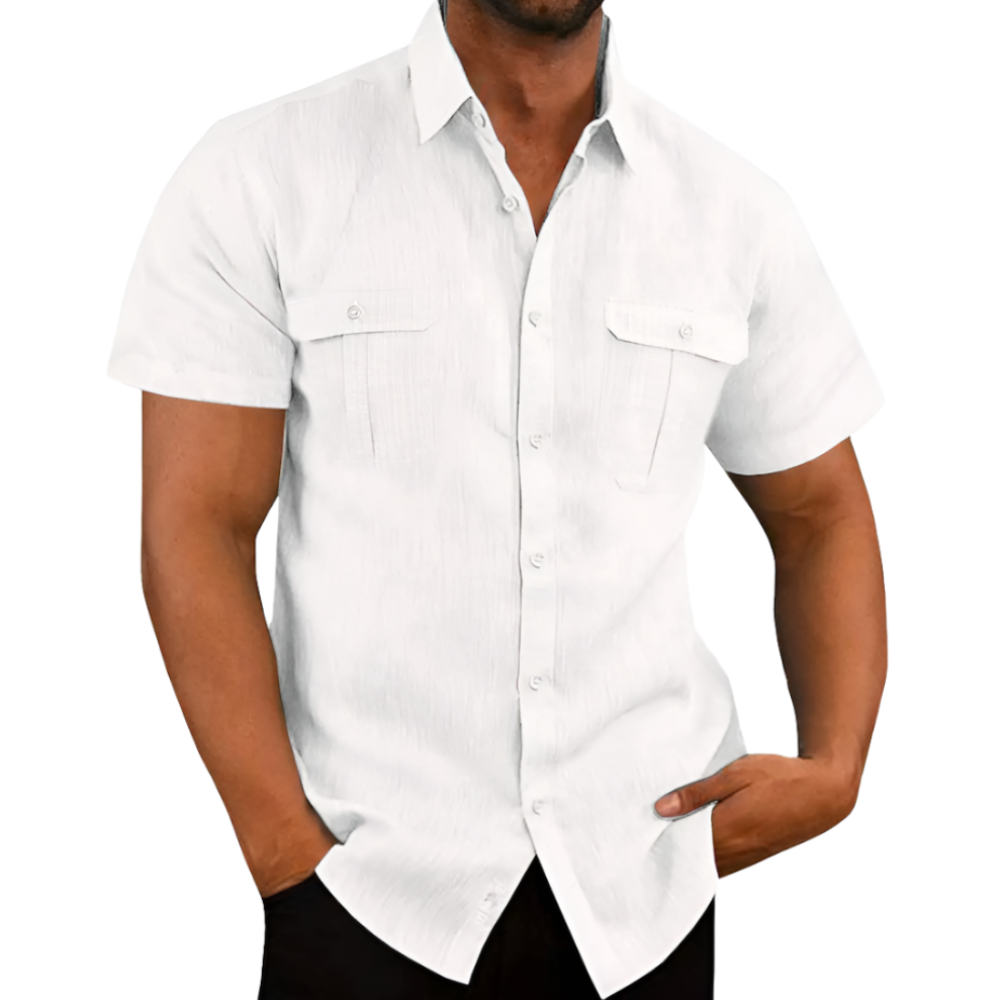 Linen Short-Sleeve Summer Shirt for Men