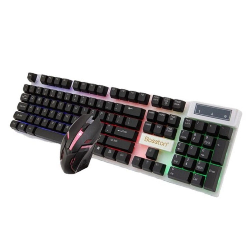 Gaming Keyboard and Mouse Set with LED Lights