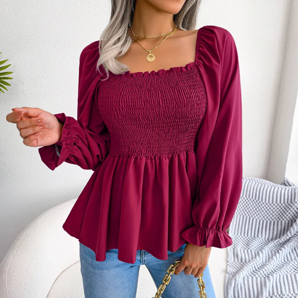 Loose-Fitting Chiffon Blouse for Women