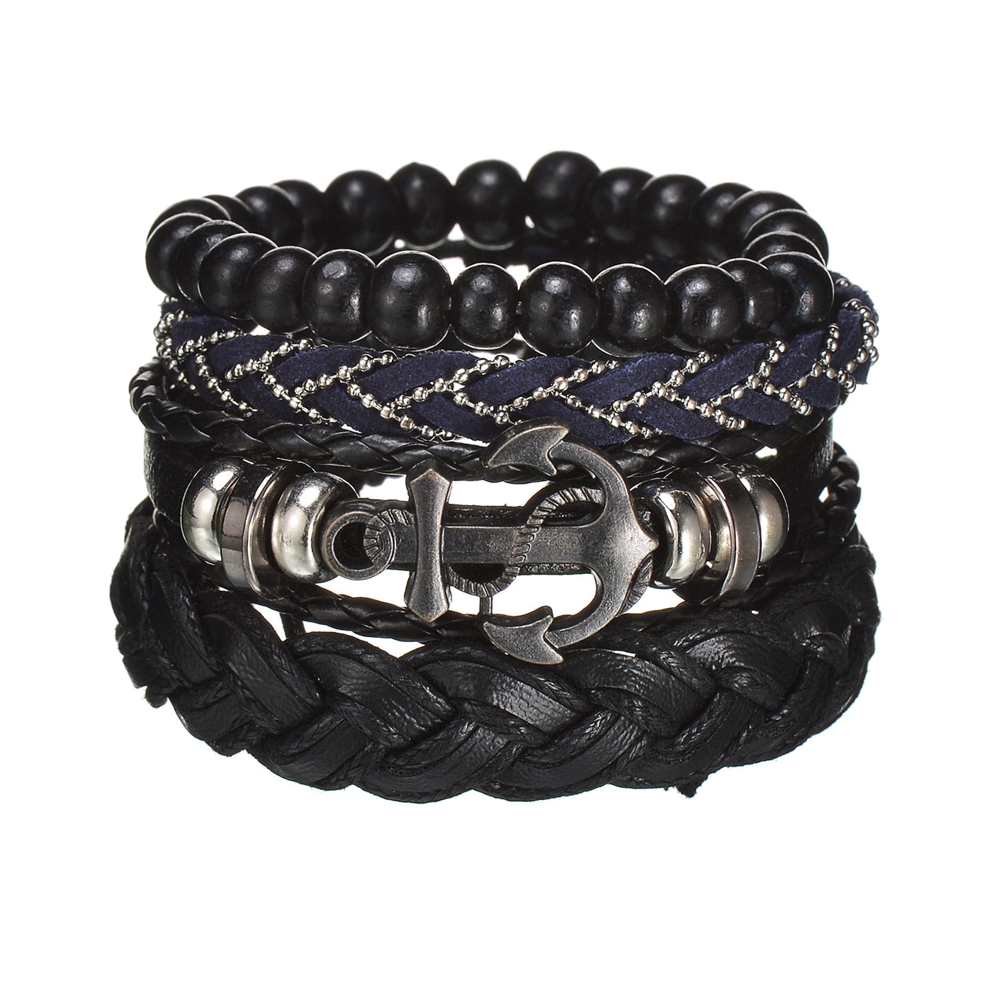 Contemporary Men's Layered Wristband