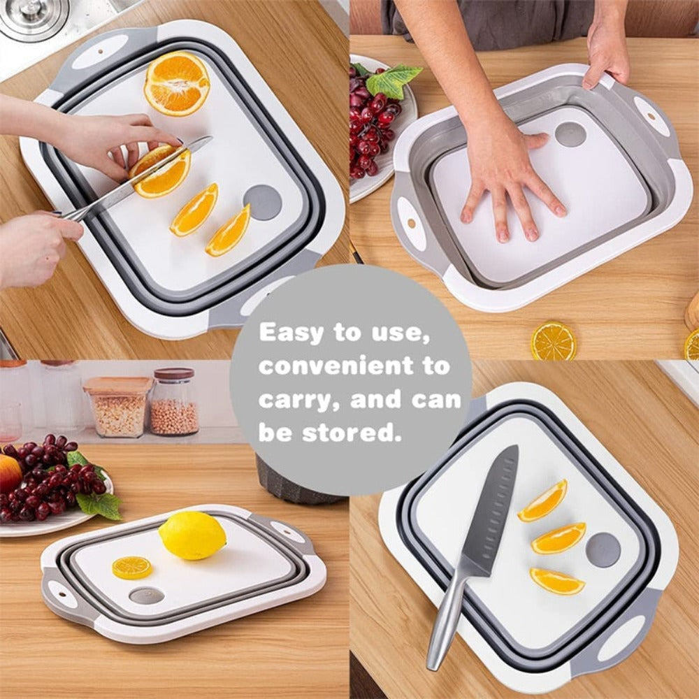 Collapsible Cutting Board with Multiple Functions
