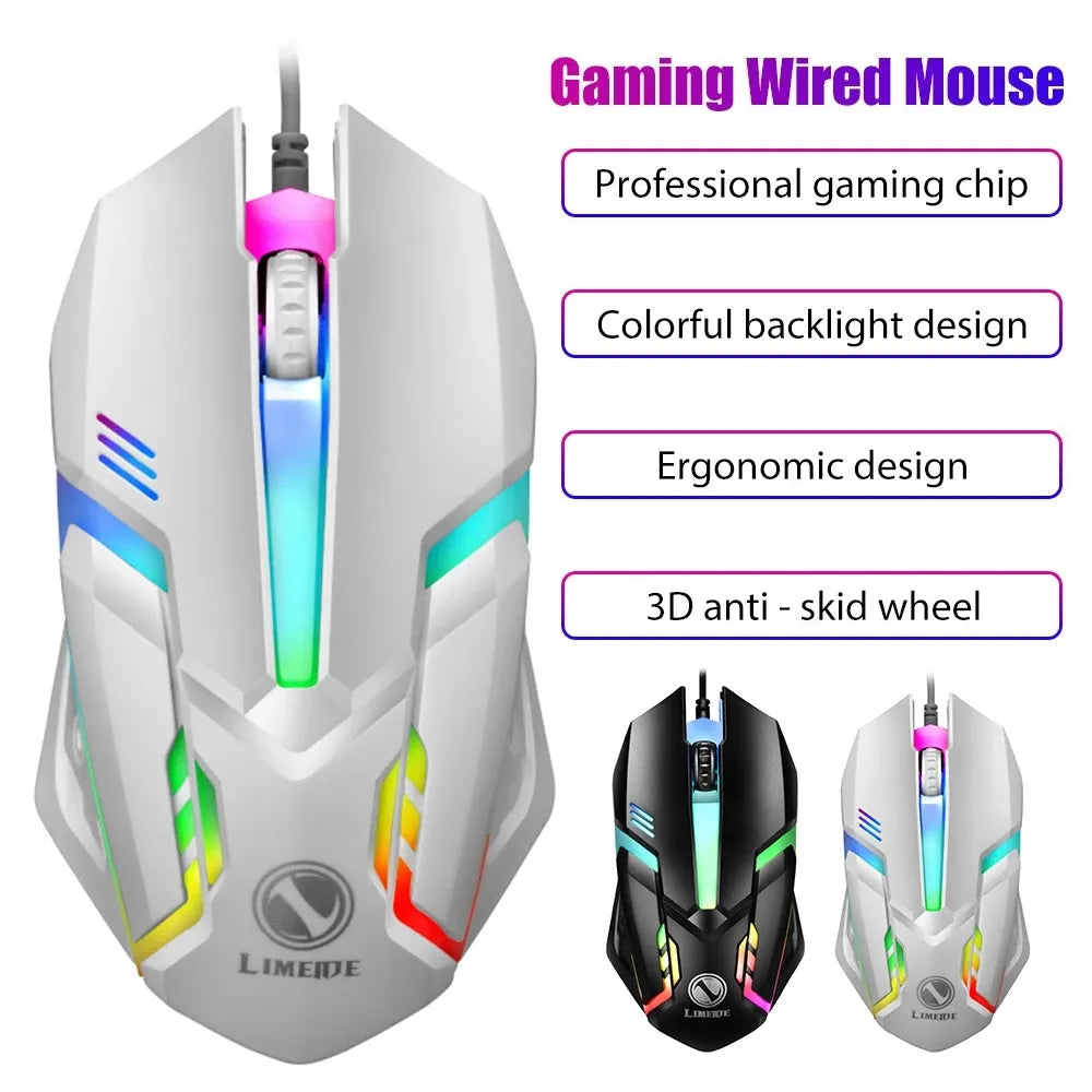 Vibrant Illuminated Wired Gaming Mouse