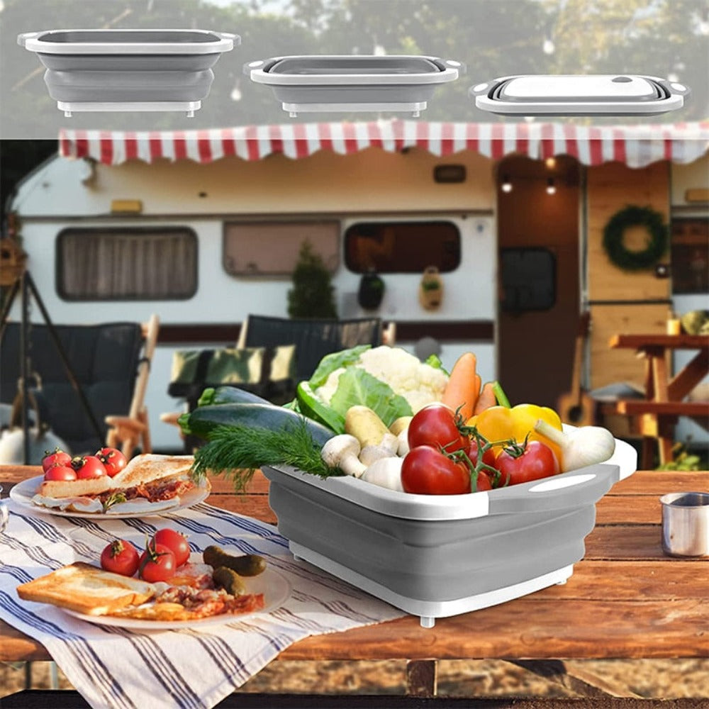 Collapsible Cutting Board with Multiple Functions