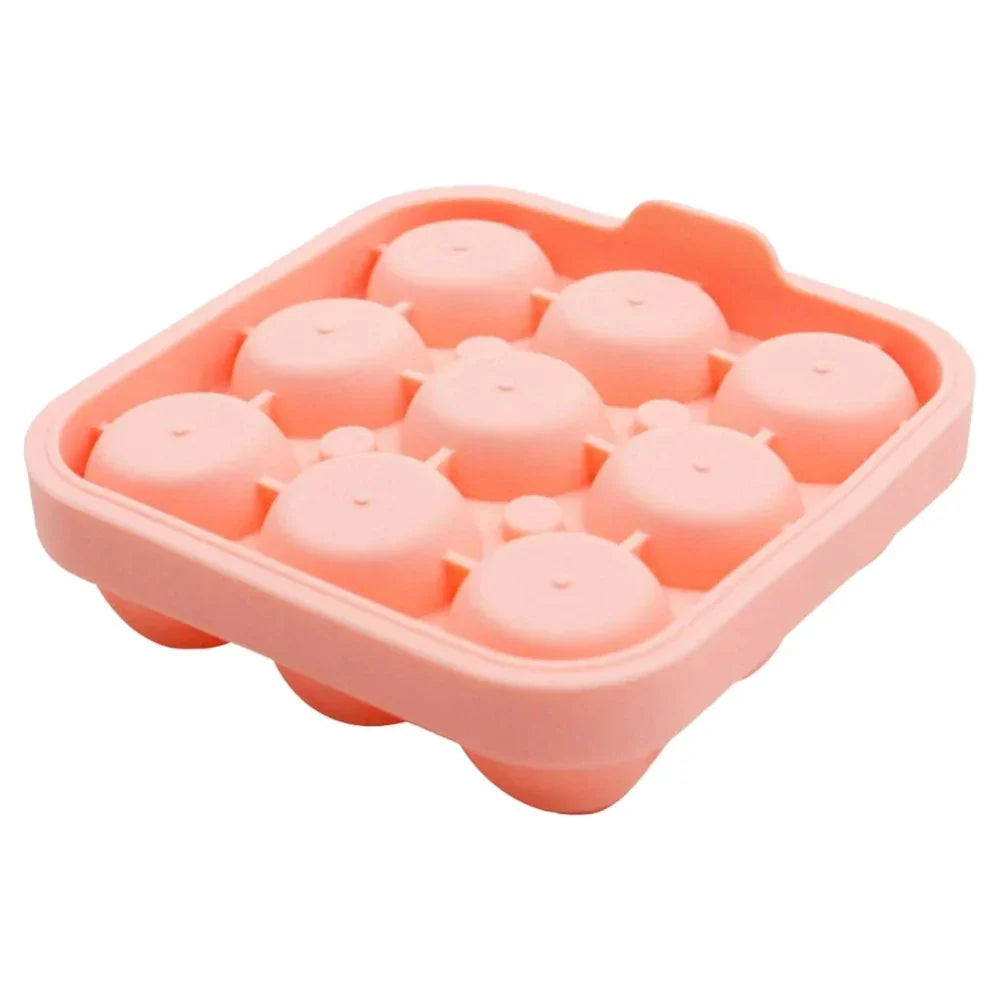 Rose-Shaped Ice Mold with 9 Grids