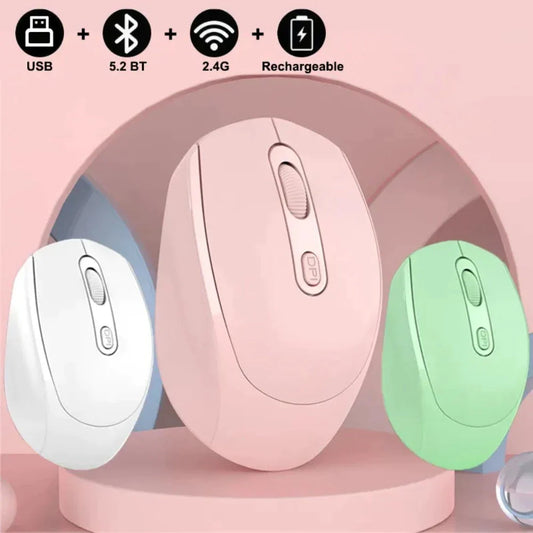 Vibrant High-Resolution Wireless Mouse with Dual Modes