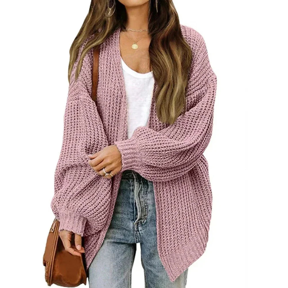 Loose Open Front Women's Casual Cardigan