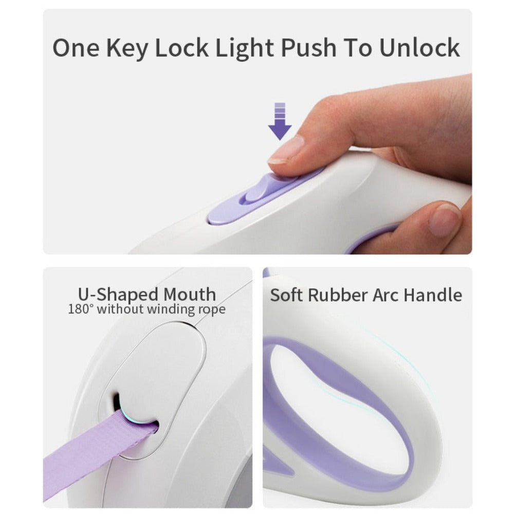 Retractable Illuminating Dog Leash