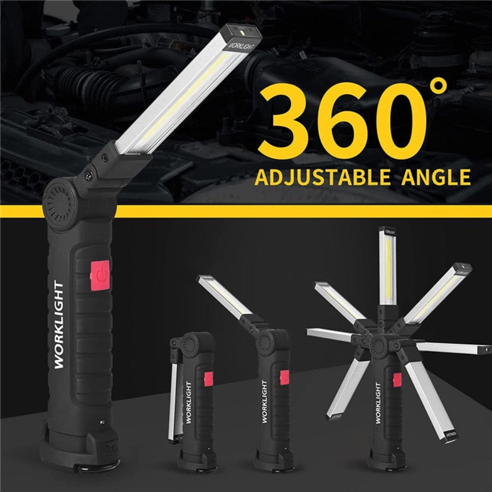 Magnetic Base Flashlight - Portable and Convenient