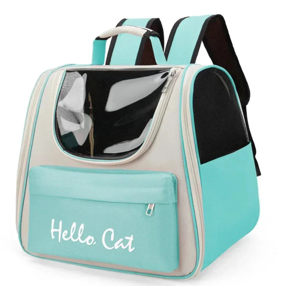 Vibrant Ventilated Feline Backpack for Exploring