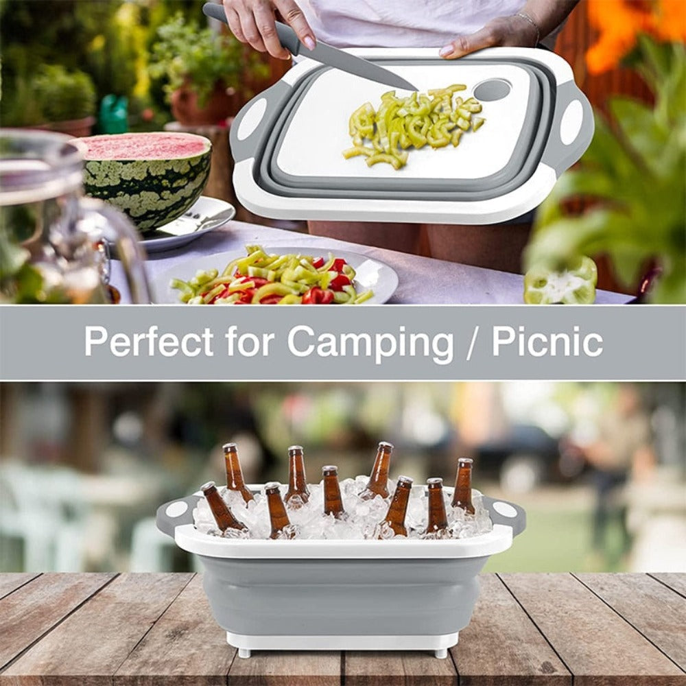 Collapsible Cutting Board with Multiple Functions