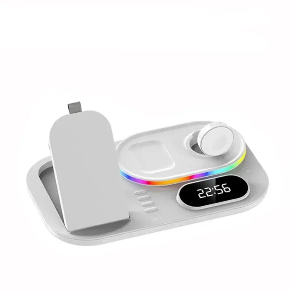 LED Wireless Charging Station with 4-in-1 Functionality