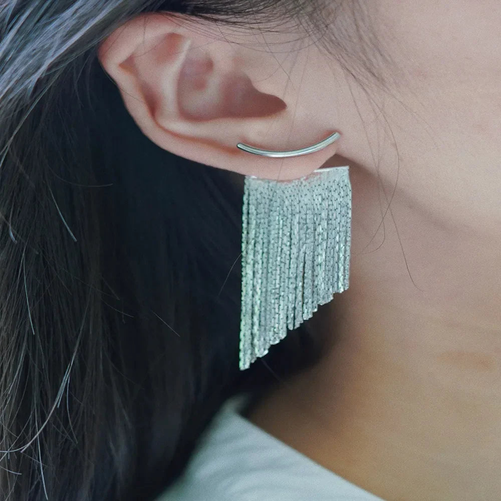 Dazzling Fringe Statement Earrings